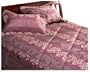 Malibu Shores Purple Floral 4 Piece Jacquard Comforter Set, Queen