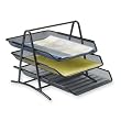3 Tier Desk Tray, Steel Mesh, 10 3/4"x14 1/4"x11", BK (SPR90206) Category: Desk Trays