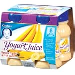 Gerber Juice Yogurt Blends Assorted, 4-Count, 4-Ounce Tubs (Pack of 6)
