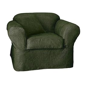Chenille Chair Slipcover - Picnic Green by Waverly Home