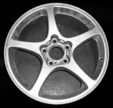 00-04 CHEVY CHEVROLET CORVETTE ALLOY WHEEL (PASSENGER SIDE) = (DRIVER RIM 17 INCH, Diameter 17, Width 8.5, Lug 5 (5 SPOKE), CHROME. REPLICA, 1 Piece Only, (center cap not included) (2000 00 2001 01 20