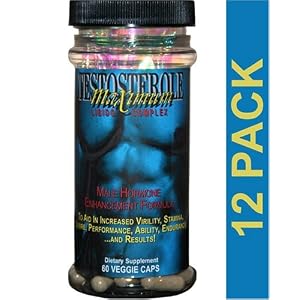 Testosterole, Maximum International, 60 veggie caps, 12 bottles, NEW PACKAGING!!!