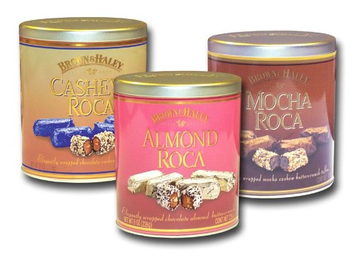Asst Roca Gift Tin Trio (24 oz total weight) by Brown & Haley