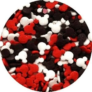 Mickey Mouse Cake Decorations - MICKEY MOUSE BOLD EDIBLE Candy Confetti Sprinkles for Cakes, Cupcakes & Cookies