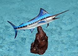 Taxidermy Quality 12" Fiberglass White Marlin Statue