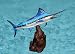Taxidermy Quality 12" Fiberglass White Marlin Statue