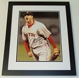 Jonathan Papelbon Autographed/Hand Signed Boston Red Sox 11x14 Photo CUSTOM FRAMED