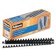 Fellowes Plastic Comb Bindings, 0.375 Inch, 55-Sheet Capacity, Black, 100 per Pack (52325)
