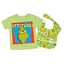 Bumkins Toddler Gift Set - Tee and Bib - Dr. Seuss Grinch