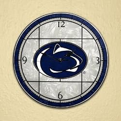 Memory Company Penn State Nittany Lions 12in Art Glass Clock