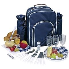 Picknickrucksack Picknicktasche mit Inhalt f�r 4 Personen mit integrierter K�hltasche