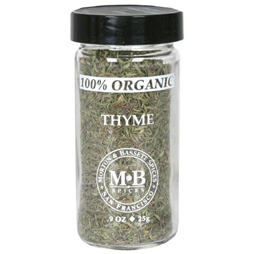 Morton & Bassett Organic Thyme, .9-Ounce Jars (Pack of 3)