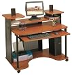 Saturn Computer Cart in Black/Cherry Finish By Studio RTA Furniture