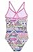Attraco Big Girls Fringe Geometric Splice One Piece Swimsuit Swimwear Size 14