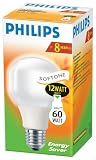 Kitchen & Housewares : Philips Lighting - 12w Edison Screw  8 YearSoftone Energy Saving Bulb