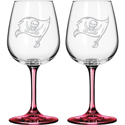 Boelter Tampa Bay Buccaneers 12Oz. Clear Wine Glasses- Set Of 2 Set Of 2