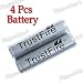4 Pcs TrustFire Protected 18650 Lithium Battery(2400mAh Gray)