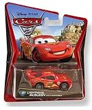 DISNEY PIXAR CARS 2 - LIGHTNING McQUEEN WITH RACING WHEELS