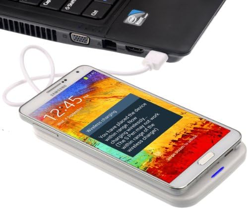 Qifull QT10 Qi Wireless Charger &amp; Receiver Set for Samsung Galaxy Note 3 N900 /N9005 (Charger Set, Set Note 3-White)