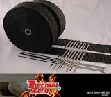 High Temperature Header/Exhaust Wrap Kit: 2 Rolls Black 1/8