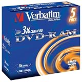Produkt-Bild: Verbatim DVD-RAM 3x Speed 5er Pack Jewel Case DVD-Rohlinge