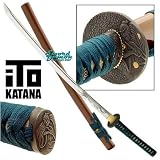 Engraved Hand Made ITO Katana Samurai Sword Model 402