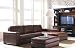 Contemporary Brown Leather Match Sectional Sofa