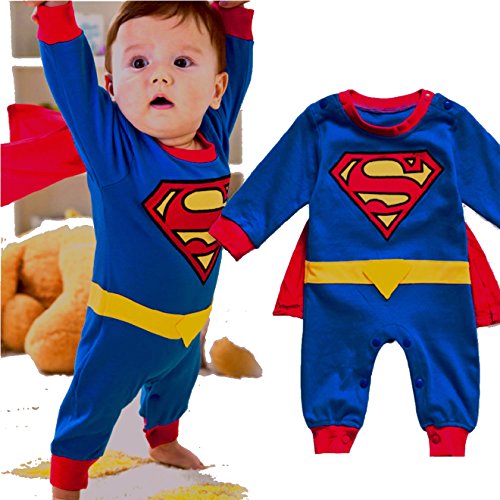 Baby Superman Jumpsuit With Removable Cape