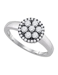 0.50CTW-DIA FLOWER RING