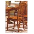 Set of 2 Crafted Hardwood Solids Mission Style Dining Chairs (Medium Brown Finish)