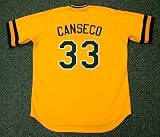 JOSE CANSECO Oakland Athletics Majestic Cooperstown Throwback Baseball Jersey, 2XL