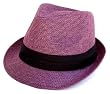 The Hatter Co. Tweed Classic Cuban Style Fedora Fashion Cap Hat - (5 Colors Available) (Purple)