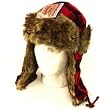 Faux Fur Buffalo Plaid Trooper Ski Snow Hunting Hat Red