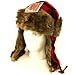 Faux Fur Buffalo Plaid Trooper Ski Snow Hunting Hat Red