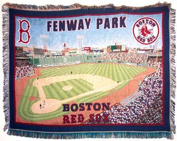 FENWAY PARK Boston Red Sox THROW BLANKET Rug Afghan #N