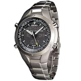 Seiko Men's Digital Analog World Time Watch SNJ009 Titanium, Chrono, Alarm, 100M