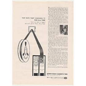 1961 Scotch Magnetic Video Tape Network TV Shows Print Ad