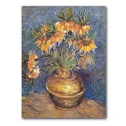 Imperial Crown Fritillaria in a Copper Vase - 5" x 7" Museum Quality Greeting Card