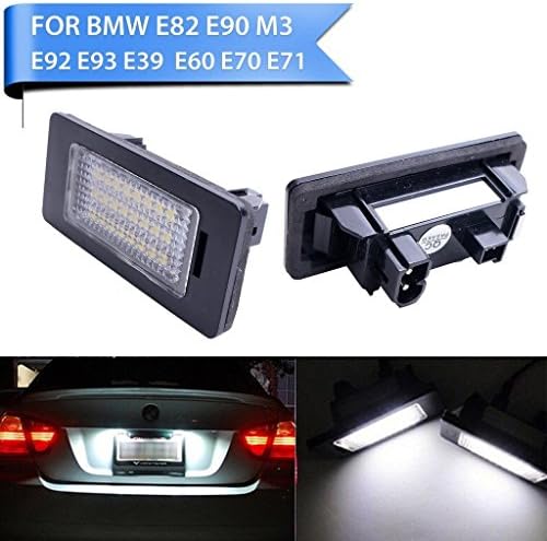 iCoolkit® 24LEDs Licence Number Plate Lights Lamp For BMW E90 M3 E92 E93 E39 E60 E70-1pair
