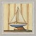 Ii Sailboat Star Folk Art Nautical Decor Print Framed