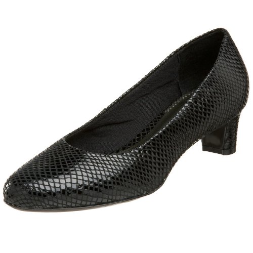 Trotters Women's Janna Pump,Black Snake,5.5 M US
