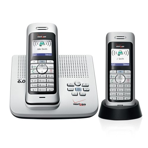 Verizon VZ-V300AM-2 DECT 6.0 Cordless Phone with Enhanced Features (Silver)