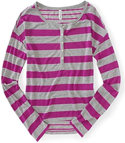 Aeropostale Womens Stripe Henley Shirt 689 Xl