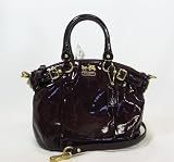 Coach Madison Patent Mini Sophia Handbag Plum