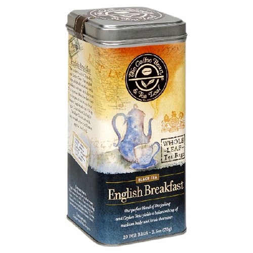 The Coffee Bean & Tea Leaf, Tea, English Breakfast, 20-Count Tins (Pack of 4) by Coffee Bean & Tea Leaf