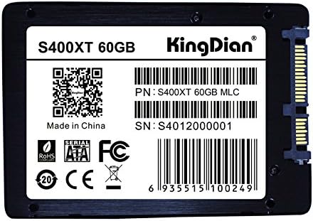 KingDian 2.5 inch SATA III S400XT Portable External Solid State Storage Drive SSD Speed Upgrade Kit for Desktop PCs and MacPro (2, 60G)