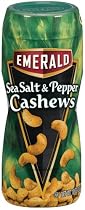 Emerald Sea Salt & Pepper Cashew, 10oz Canister (Pack of 4)