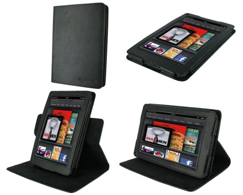 rooCASE Dual-View Multi Angle (Black) Leather Folio Case Cover for Amazon Kindle Fire 7-Inch Android Tablet rooCASE Dual-View Multi Angle (Black) Leather Folio Case Cover for Amazon Kindle Fire 7-Inch Android Tablet