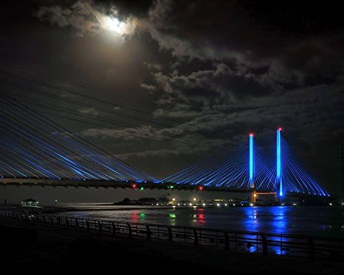 Super Moon Over the Indian River Inlet Bridge