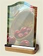 Memo Board ~ Apple Basket in Window ~ dry-erase glass memo board ~ with marker ~ code 678
